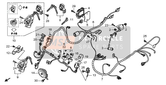 38110GFM972, Horn Comp., Honda, 1